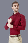 Men's Red Oxford Cotton Formal Shirt Code-1260