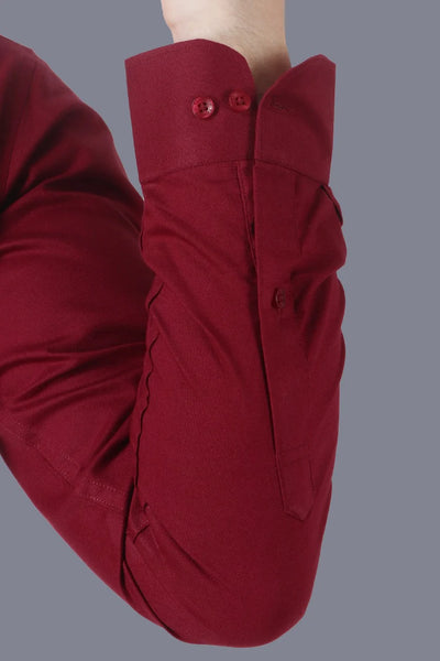 Men's Red Oxford Cotton Formal Shirt Code-1260