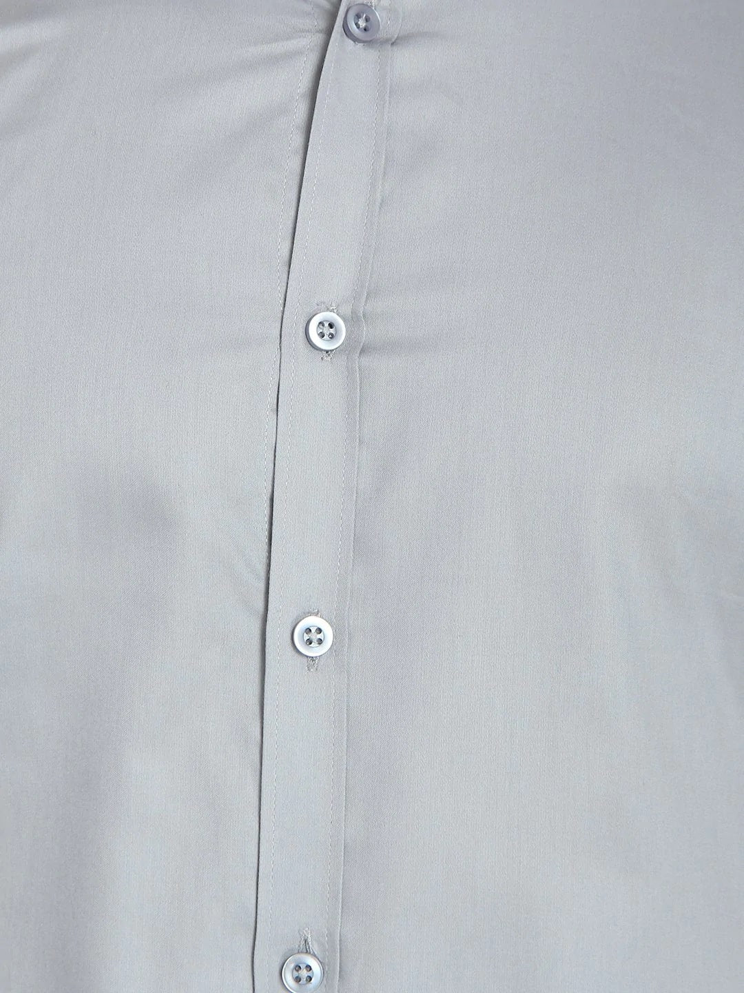 Men's Formal Grey Solid Cotton Shirt Code 1033