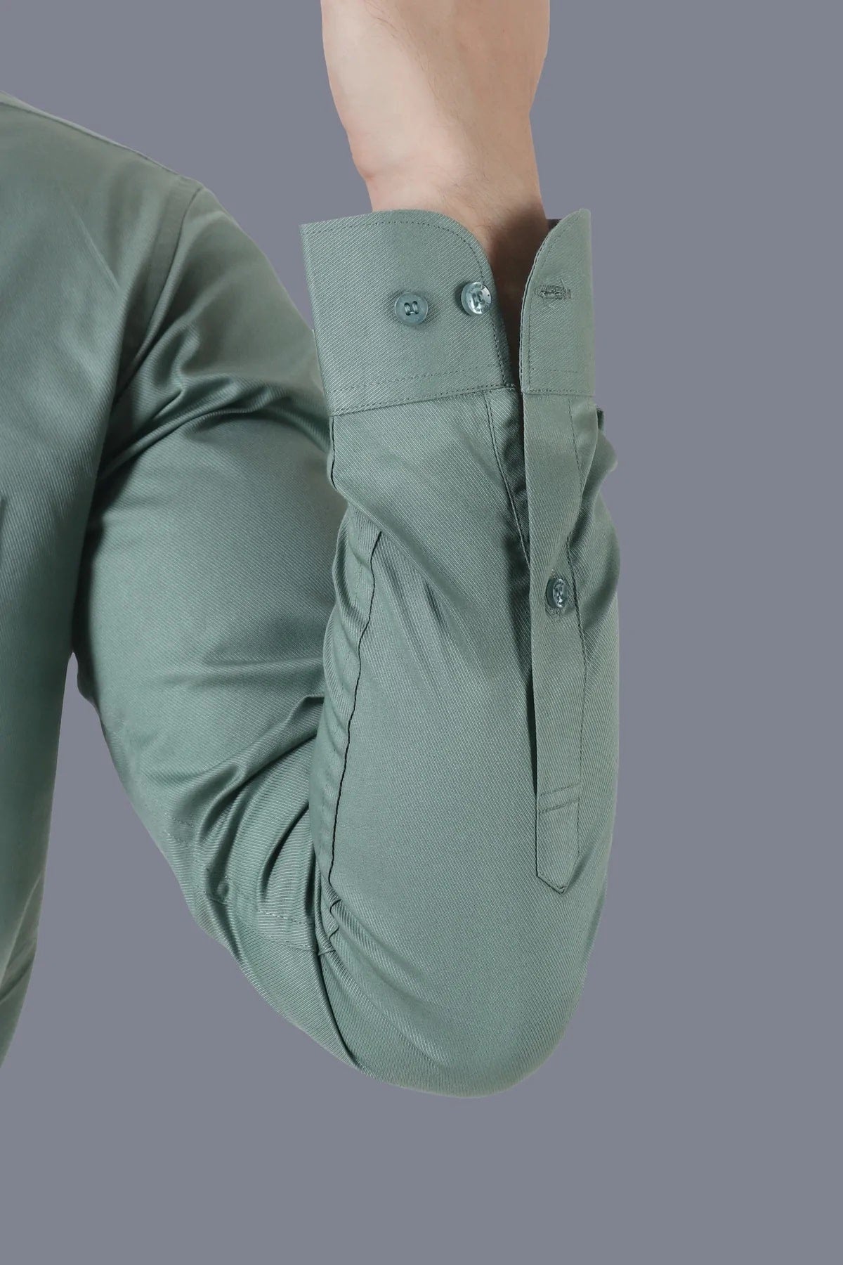 Men Cotton Lincoln Green Formal Button-Down Collar Shirt Code-1086