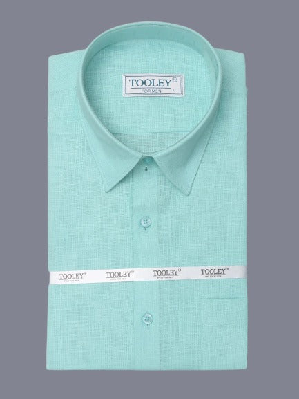 Formal Saga Green Party Wear Linen Shirt For Men's Code-1281