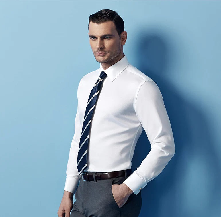 Premium Cotton White Business Formal Shirt for Professionals Code-1233