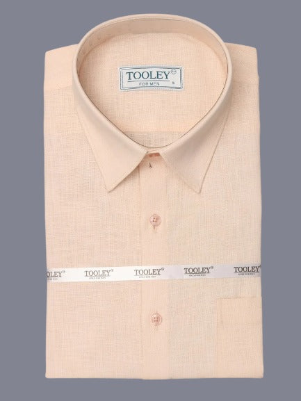 Formal Linen Peach Shirt Code-1038