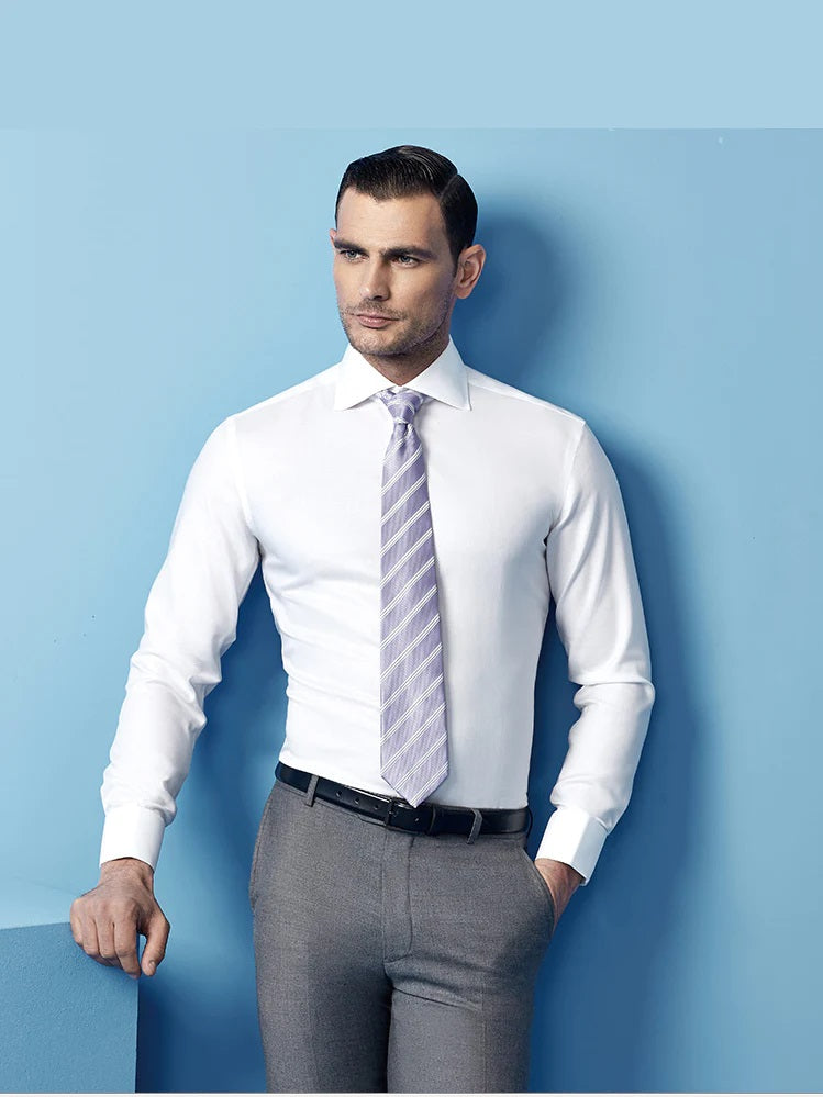 Premium Cotton White Business Formal Shirt for Professionals Code-1233