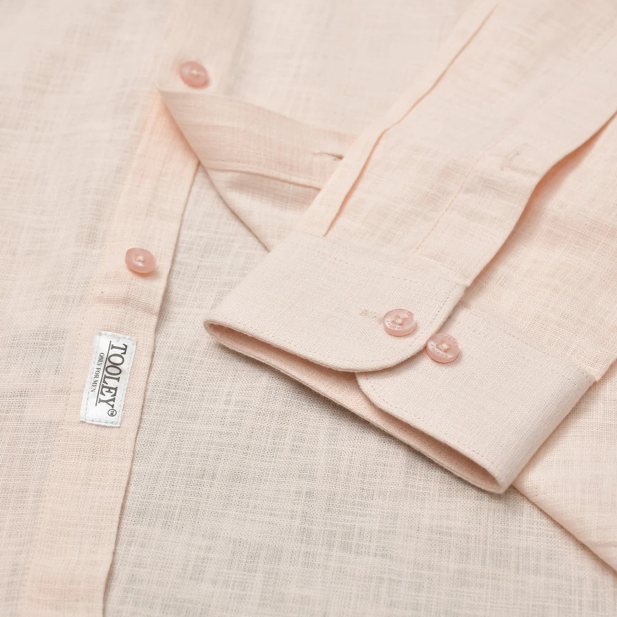Formal Linen Peach Shirt Code-1038