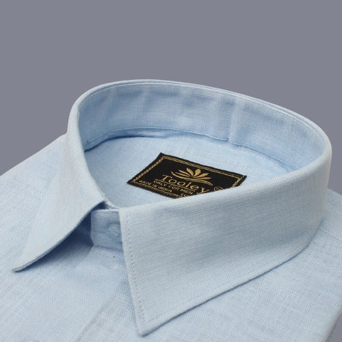 Premium Quality Formal Blue Linen Full Sleeves Shirt Code-1280