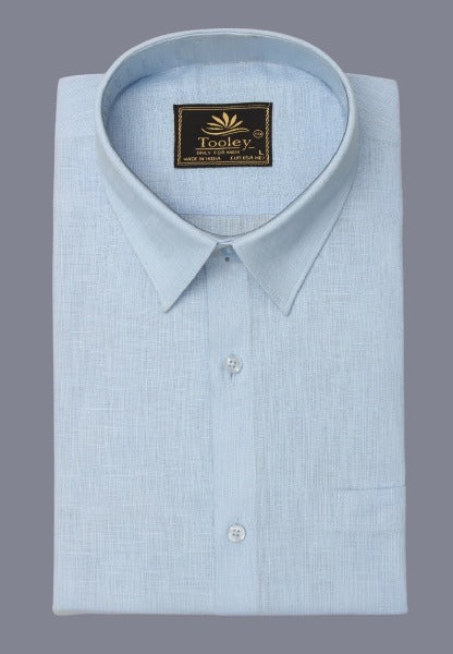 Premium Quality Formal Blue Linen Full Sleeves Shirt Code-1280